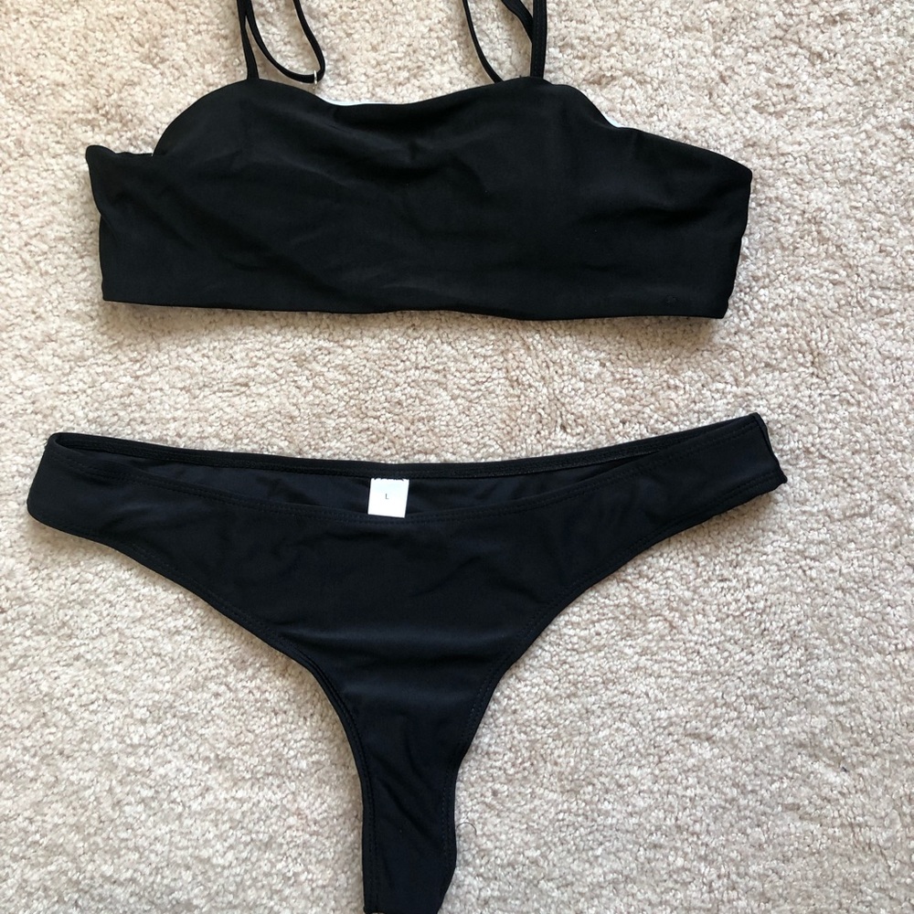 Off brand, thong style bikini.